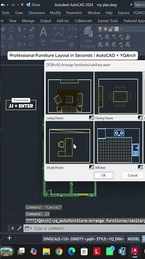 Professional Furniture Layout in Seconds | AutoCAD + YQArch