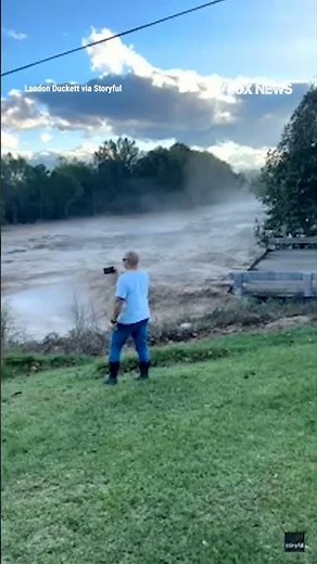 Video shows a bridge in Tennessee collapsing amid powerful floods from Hurricane Helene's remnants