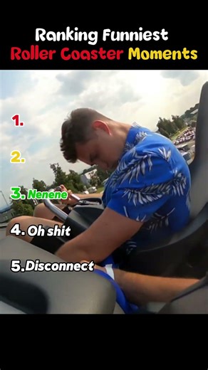 Ranking the Funniest Roller Coaster Reactions Ever 😂 #funny #shorts