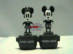 Little Taps Black & White Mickey & Minnie Dancing Musical Figure- Fun! Collectible!