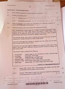 Question 6.1 Give THREE examples of overhead costs for a busine... | Filo