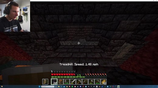 SPEEDRUNNING MINECRAFT WITH TREADMILL 🔥 CHAT CONTROLS GAME 🔥 !controlgame