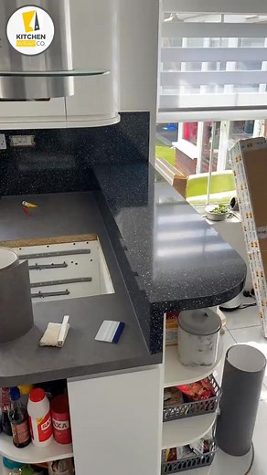 Top Concrete Worktop Vinyl Wrap 🩶 #kitchenwrapping #smallbusiness #kitchenwrap #vinylwrapping #homedecor | Kitchen WrapCo.
