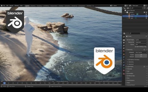 blender制作真实的交互海滩