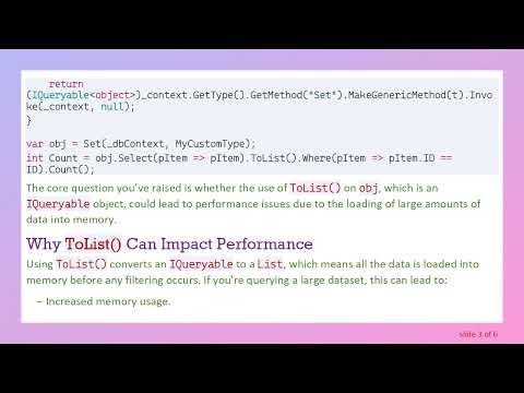 Performance Tuning for IQueryable in Asp.Net Core: Efficient Database Queries