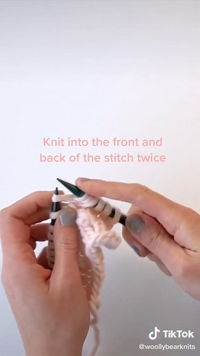 How to knit a small bobble #knit #knitting #howtoknit #knittersoftiktok #knittingtutorial