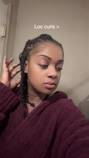 I love curling my locs, wet and wavy me please 😂 #curlylocs