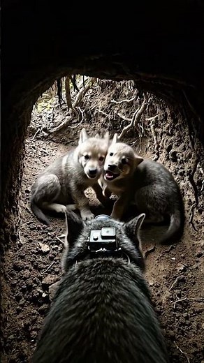 Wolf Den POV Camera Reveals What Happens Underground 🐺