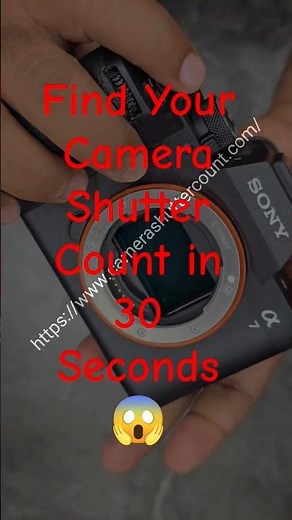 Find Your Camera Shutter Count in 30 Seconds 😱 #sony #mirrorless #camera