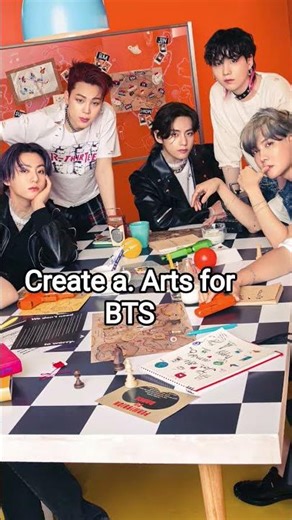 #create a 🎨 🎭🎨🎭 arts for new BTS viral video
