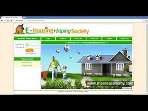 Society Management System Website Project in ASP.Net C#.