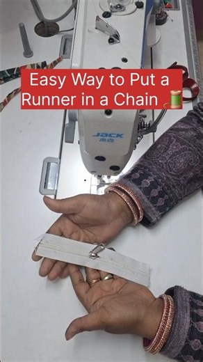 Struggling to put a runner in your zipper chain? ⏱️ #diy #sewingtutorial