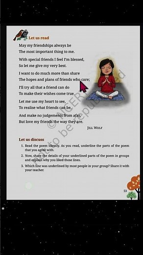 A Friend’s Prayer | English Poem | Class 6 | Recitation