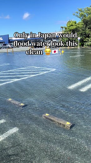Typhoon Jangmi aftermath: crystal-clear floodwater in Japan