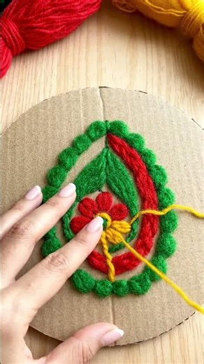 How to Practice Woolen Craft Wall Decor | Ai Shorts | Craft #shorts