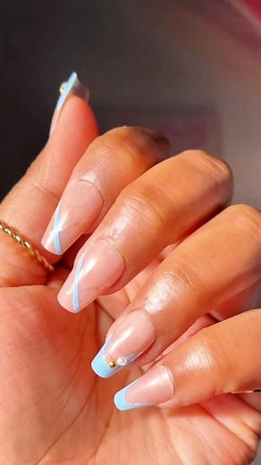 💅 Baby Blue Nail Glow Moment 💙 Soft, minimal, and oh-so-pretty 💅✨ These baby blue French nails give the perfect mix of elegance and calm vibes. I love this simple yet classy nail look that goes with every outfit 💙 #NailInspo #BlueFrenchNails #CleanGirlAesthetic #SoftGlam #NailArt #AestheticNails #NailDesigns #ManicureGoals #BeautyShorts #NailLover #GlossyNails #NailAddict #SelfCareTime #NailRoutine #instagram #fyp #instagood #explore #viral | Priya Ghai