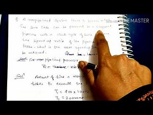 Numerical on speed up calculation of k stage pipeline