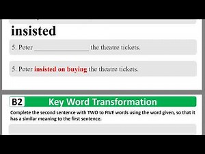 Lesson 15 Key Word Transformation