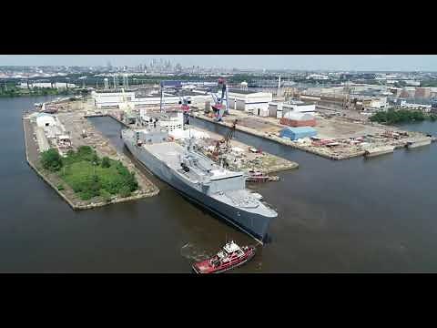 Dry-docking SS Antares at Philly Shipyard - August 1, 2019