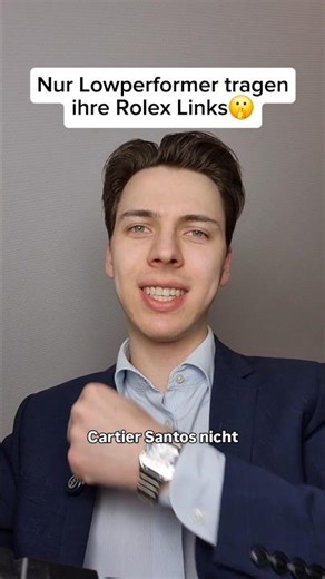 Ich trage meine Uhr rechts!🤦🏽‍♂️ #uhren #rolex #cartiersantos #shorts