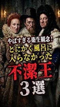 【衝撃】風呂に入らなかった歴史上の人物3選｜エリザベス1世・ルイ14世・ジェームズ1世