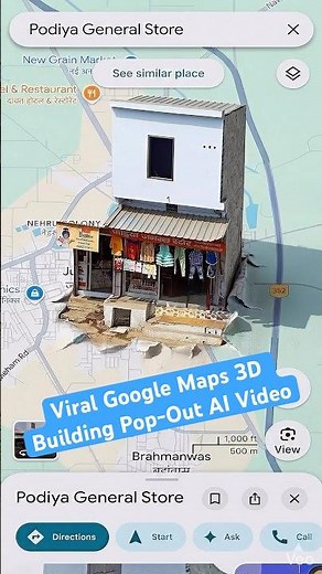 Google Maps 3D Pop-Out Video | AI Building Animation Trick
