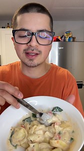 My favorite comfort dish Brian L makes a slow cooker tortellini dinner topped with fresh spinach This original video was produced by Network Media | Smells Good
