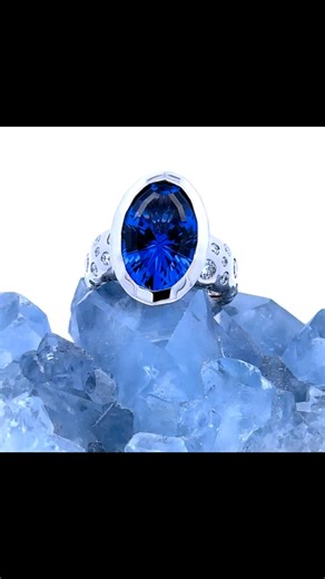 This 9.75 ct blue Sapphire was custom cut by Award Winning Lapidary Artist and dear friend @timberwolf_artisans_guild in the same design as Scarlet. She wanted the blue Sapphire with a mix of colored gems. Shortly after the gem was cut my client and dear friend got sick. Her sister a true angel took care of her daily and during hospice. She did it with love and felt the honor in it more than a sister responsibility. When she passed the ring project became a cherished gift from her sister. We cha