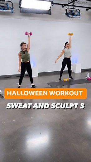 HAPPY HALLOWEEN 🎃 GHUTV Squad!! We’re back at it on Monday Morning with - SWEAT AND SCULPT 3 with the dynamic duo @shelleyhawkins7007 and @tputz !! We will use dumbbells for the strength and easy cardio drills to create circuits that will give you a total body workout. Feel free to have two sets of dumbbells – a light and a heavy. All levels welcome – we will offer modifications! ⁣⁣⁣____________________________⁣⁣⁣⁣ ⁣⁣⁣⁣⁣⁣⁣⁣⁣⁣⁣⁣⁣⁣⁣⁣⁣⁣⁣⁣⁣⁣⁣⁣⁣⁣⁣⁣⁣⁣⁣⁣⁣⁣⁣⁣⁣⁣⁣⁣⁣⁣⁣⁣⁣⁣⁣⁣ 𝐇𝐞𝐫𝐞’𝐬 𝐭𝐡𝐞 𝗪𝐨𝐫𝐤𝐨𝐮