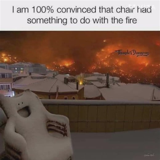 The chair of destruction 😂😂meme of the day #memes #funny #fire#eruption
