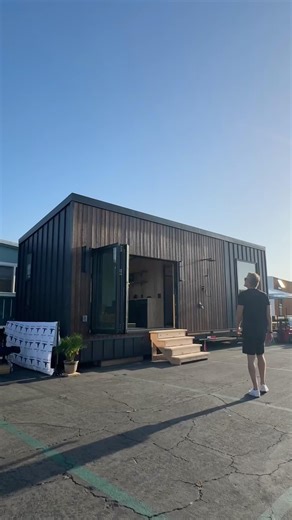 Touring a 300 square foot Prefab Cottage designed for indoor outdoor living #hometour
