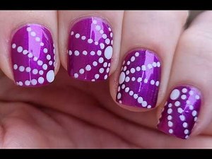 Purple Glitter Nails + Pretty Dot Nail Art | Fun & Easy DIY Nails