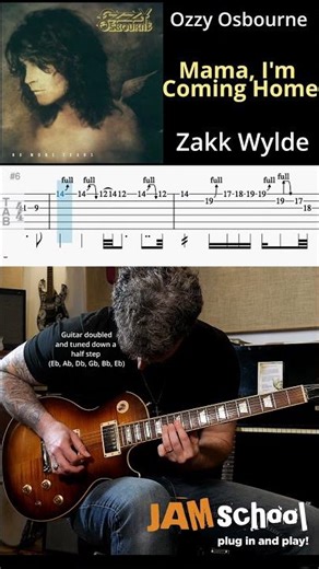 Ozzy Osbourne Mama I'm Coming Home Guitar Solo with TAB (Zakk Wylde)
