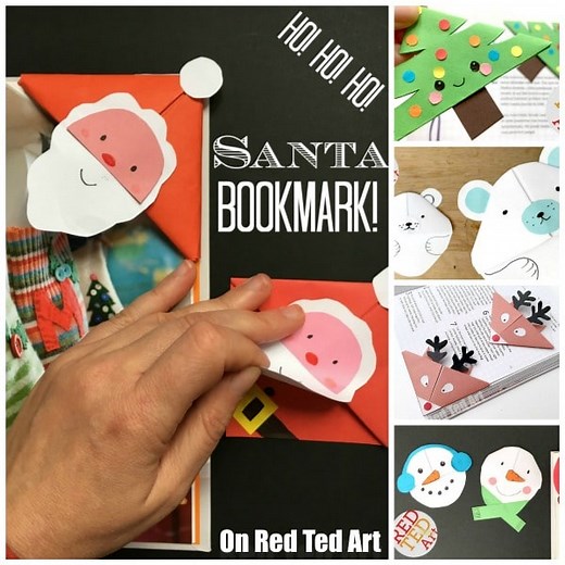 Easy Christmas Bookmark Ideas for Kids - Red Ted Art - Kids Crafts