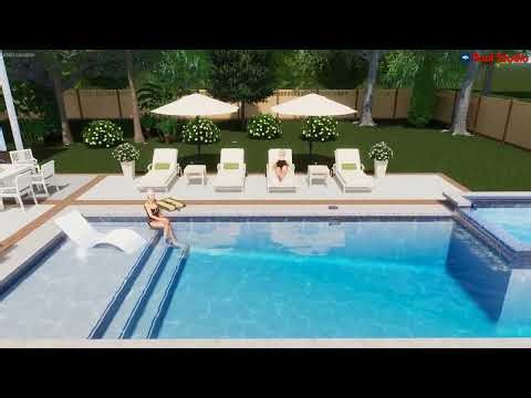 Big Splash - 3D Pool Design - Hampton Style