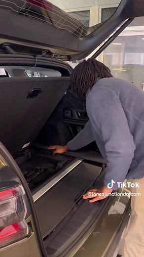 🤫 Check out the not-so-secret compartment to safely store your cargo cover without losing any trunk space! This is a 2023 Subaru Outback that also has an all-weather trunk liner that we removed for easy access to the compartment. #cargocover #cartutorial #subaru #subaruoutback #howto