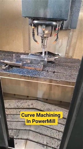 2d Curve Profile Machining in PowerMill #powermilltutorial#autodeskpowermill #powermill #cncmill