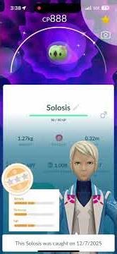 Community Day Year End Event Shiny Solosis Encounter plus Evolution into Shiny Duosion in Pokémon Go