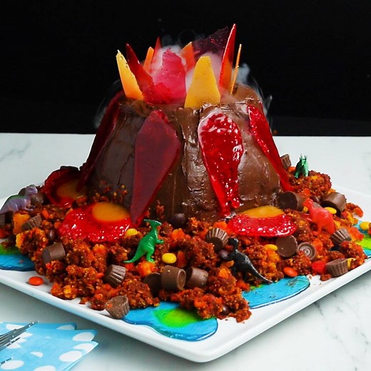 This show-stopping volcano cake is perfect for a post-quarantine birthday party. 🌋 Get the recipe: https://tasty.co/recipe/volcano-cake | Tasty
