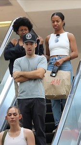 Escalator Magic Trick SHOCKS her MID Ride 😂 #glitchinthematrix #girls #fy | Marko & Niko