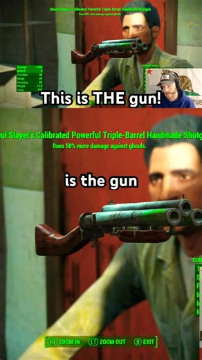 This is THE shotgun for ghouls #fallout4 #fallout #gaming #gameplay