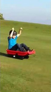 Kilve 2015: Grass sledging Bradley