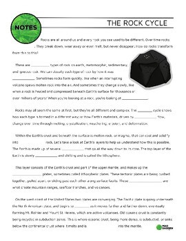 FREE Rock Cycle Guided Notes | Pairs with YT Video | Print & Digital Versions