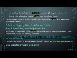 How to Resolve Pygame Installation Issues on Anaconda