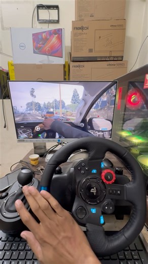 Logitech G29 Steering Wheel gaming experience #gaming #rgbgaming #gamer #newpcbuild #pcsetup #pc