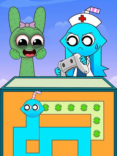 Aqua's Medical Expertise Shines in Helping Cure Pinki Virus | Incredibox Sprunki