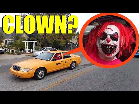 if you see this clown taxi driver, do not get in the car! Run Away FAST!!