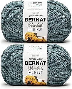 Bernat Blanket Mist-ical Teal Stream 2 Pack of 300g Yarn