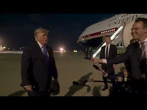 President Trump Gaggles With Press at Los Angeles International Airport, Aug. 4, 2026