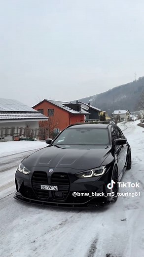 Driving a BMW M3 Through Snowy Conditions